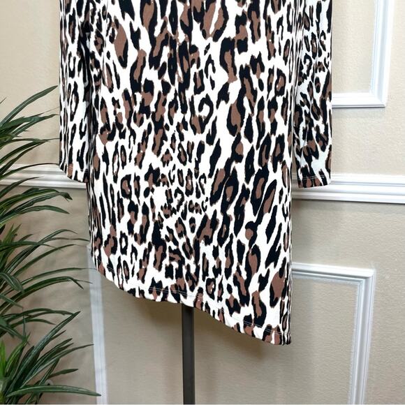 CHICO'S TRAVELERS CLASSIC Animal Sierra Dress Top  Size 2(L) - Picture 10 of 16
